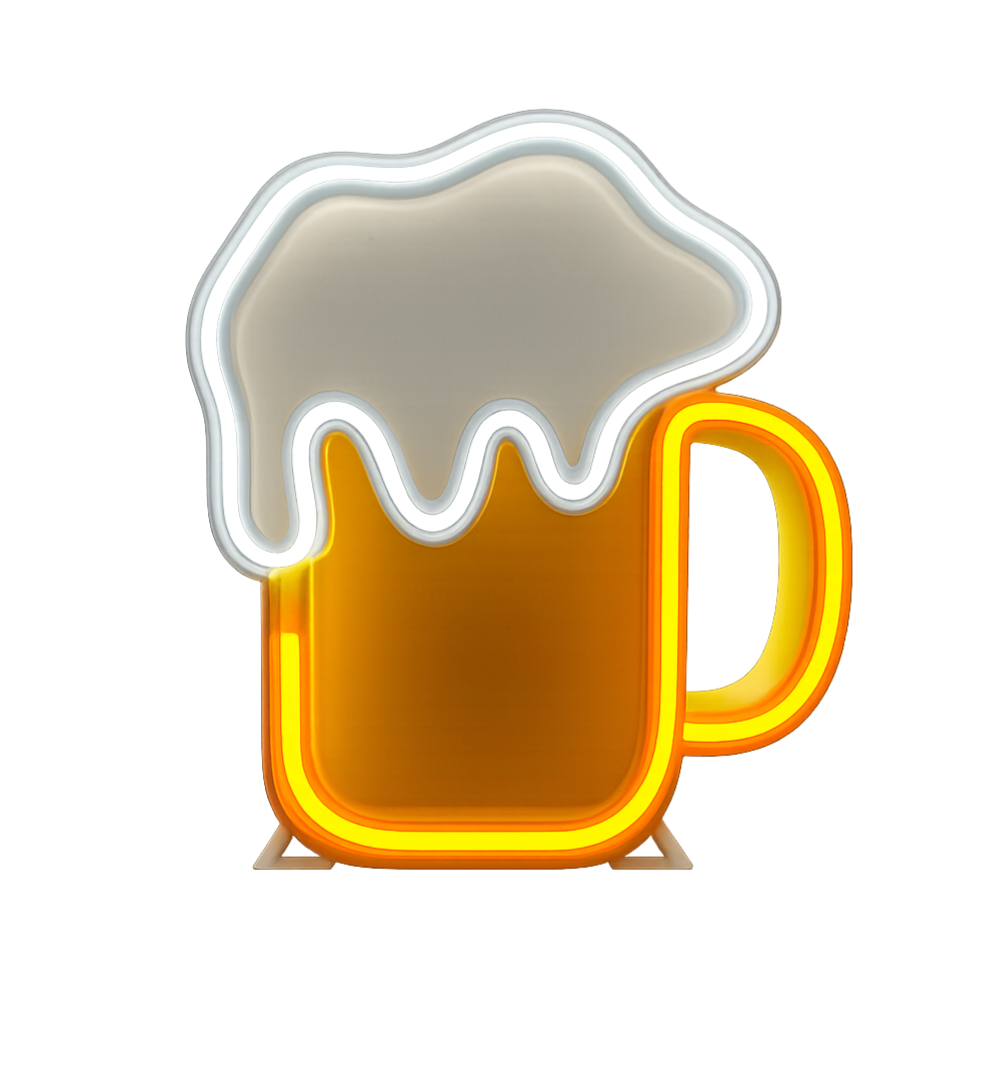 Cartel Luminoso Jarra de Cerveza con Neón LED – 25 × 19 cm · foto 1 de 2